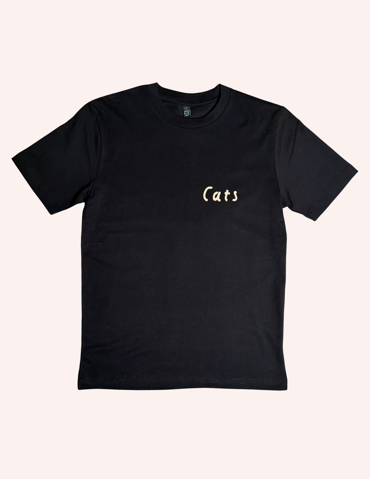 Cats Kitty Banquet Organic Cotton Tee (black)